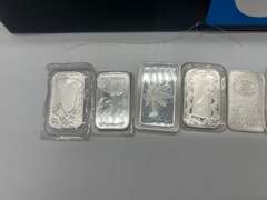 Lot of 8 Silver Bullion 1 oz. Bars