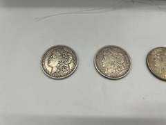 Lot of 4 1921 Morgan Silver Dollar Coins