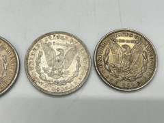 Lot of 4 1921 Morgan Silver Dollar Coins