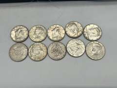Lot of 10 1964 Kennedy Half Dollar Coins