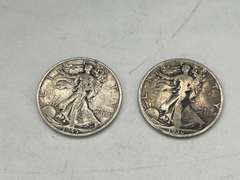 Lot of 2 Walking Liberty Half Dollar Coins