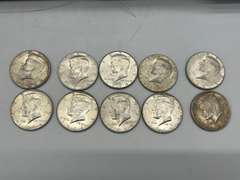 Lot of 10 1964 Kennedy Half Dollar Coins