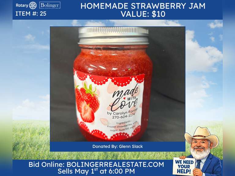 Carolyn Farmers homemade Strawberry jam