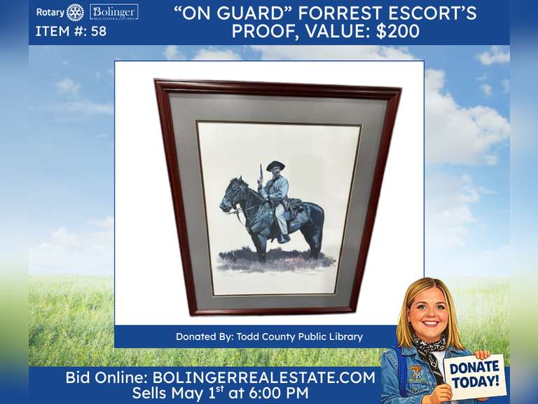 "On Guard" Forrest's Escort print artist proof