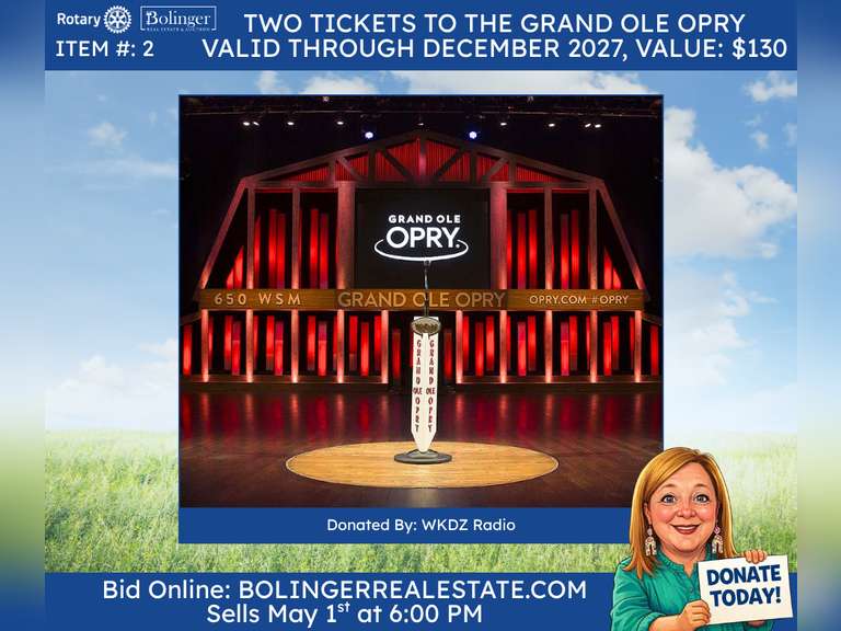 A Pair of Tickets to the Grand Ole Opry