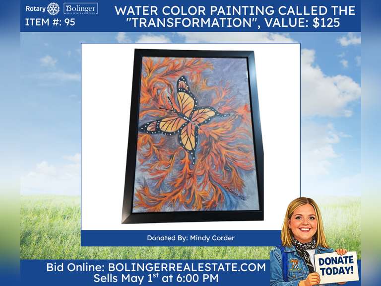 beautiful 9x12 water color painting called the "Transformation"