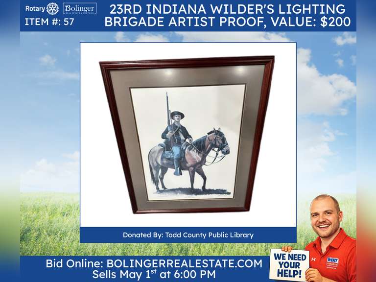 23rd Indiana Wilder's Lighting Brigade Artist proof