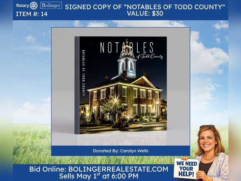 “Notables of Todd County” Book
