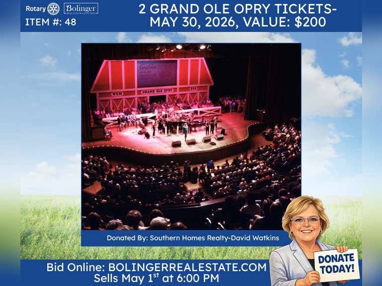 2 Grand Ole Opry Tickets-May 30, 2026