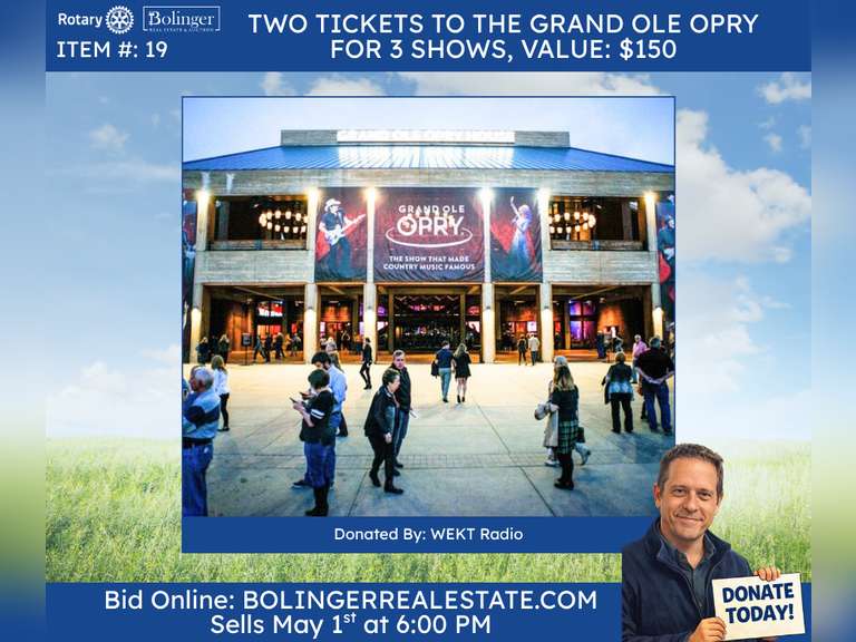 A Pair of Tickets to the Grand Ole Opry