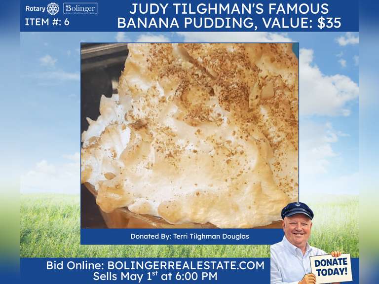 Judy Tilghman's famous Banana Pudding