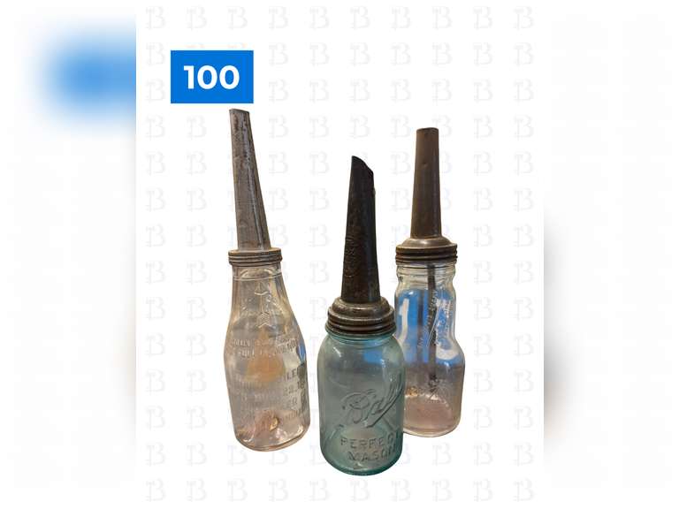 Glass Engine Oil Containers