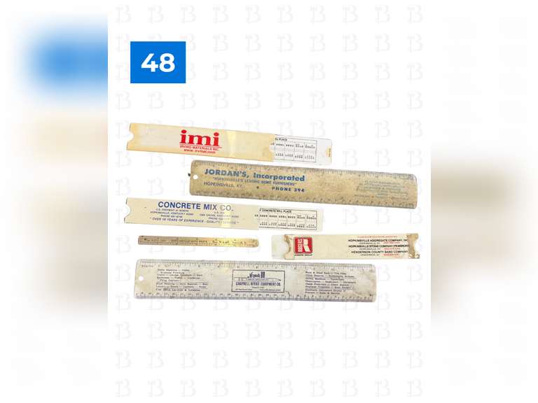 Hopkinsville, KY Vintage Rulers & Concrete Volume Converter