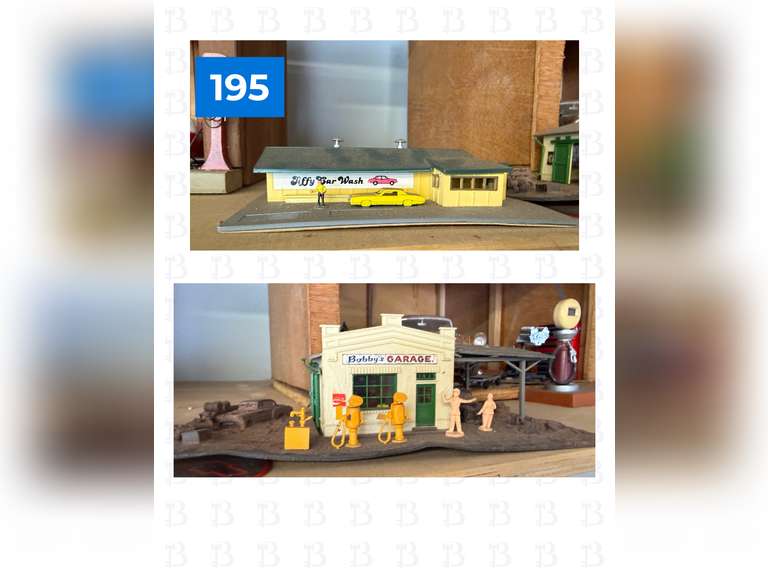 Mechanic Shop Diorama & Mini Bobby's Garage with Jiffy's Car Wash