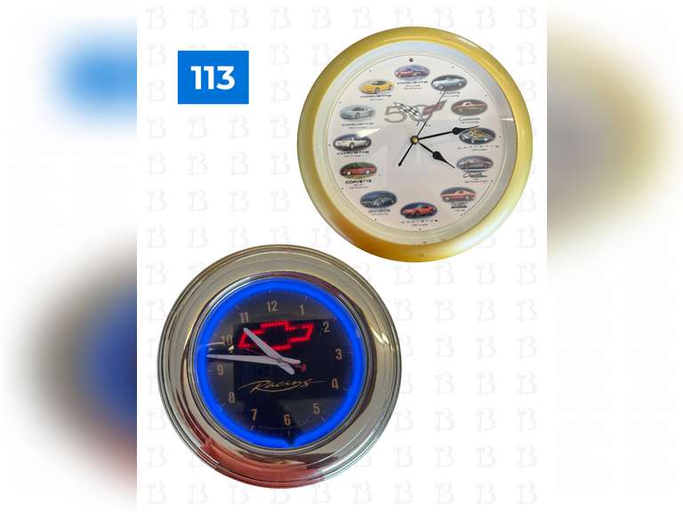 Chevy Electric Clock & Corvette Clock