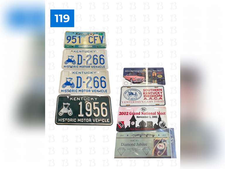 Historic Motor Vehicle Plates