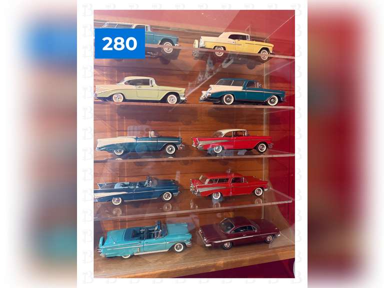 Classic Cars of the Fifties Diecast Model Collection with Wall Hanging Display