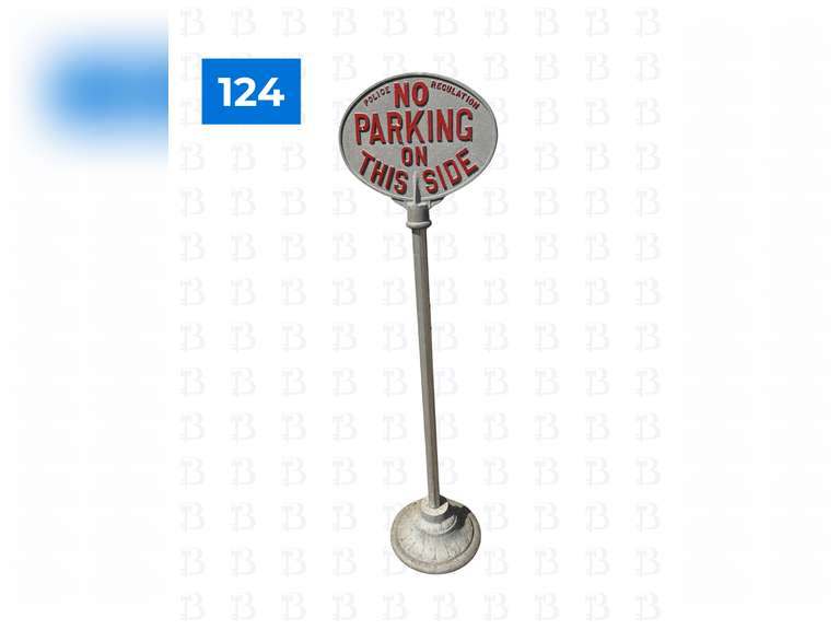 "No Parking" Police Regulation Sign