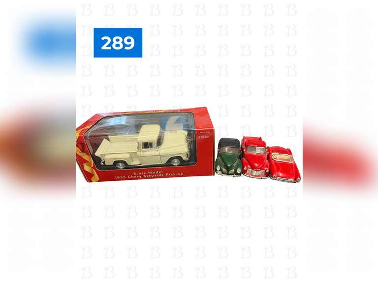 1955 Chevy Pick-up in Box, 1:30 Corvette, 1:30 1953 Pickup, 1:30 1939 Lincoln