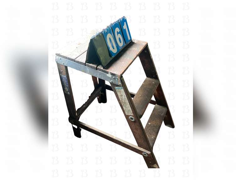 3 foot step platform step ladder, and vintage wooden rocking chair