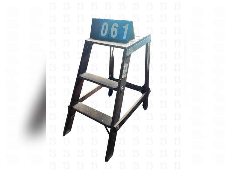 3 foot step platform step ladder, and vintage wooden rocking chair
