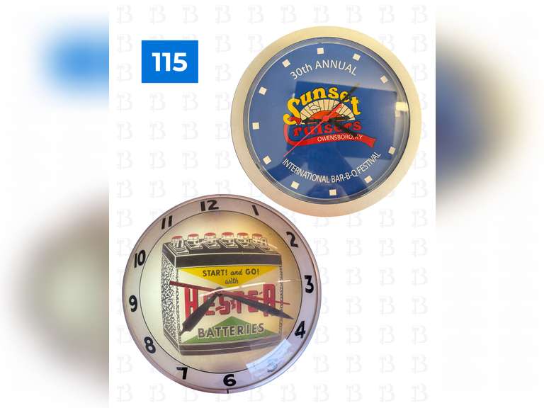 Sunset Cruisers Clock & Hester Battery Light Up Clock
