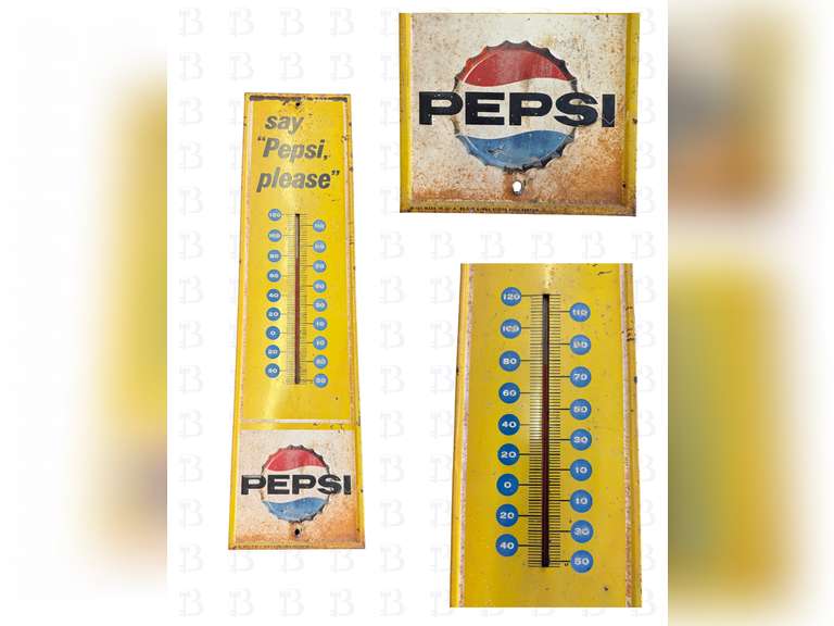Pepsi Thermometer & 7 Up Light Up Clock