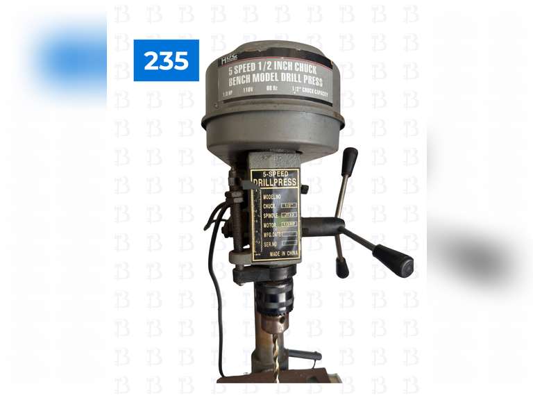 5 Speed 1/2 Inch Chuck Bench Model Drill Press