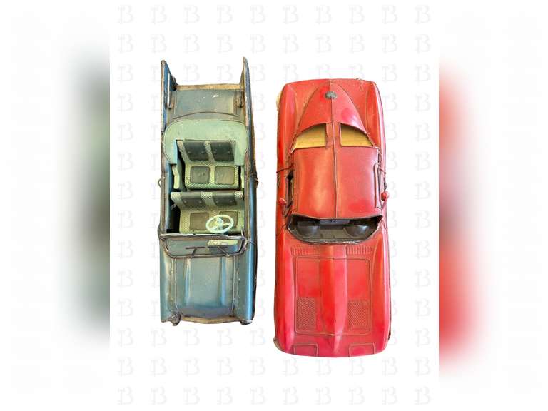 1963 Chevrolet Red Corvette & 1957 Chevrolet Blue Bel Air