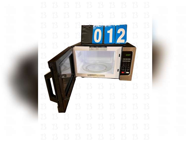 Coffee pot, Toshiba, microwave and trash trashcan