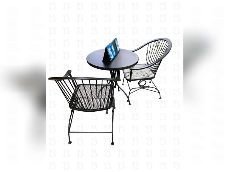 Outdoor furniture two chairs and table