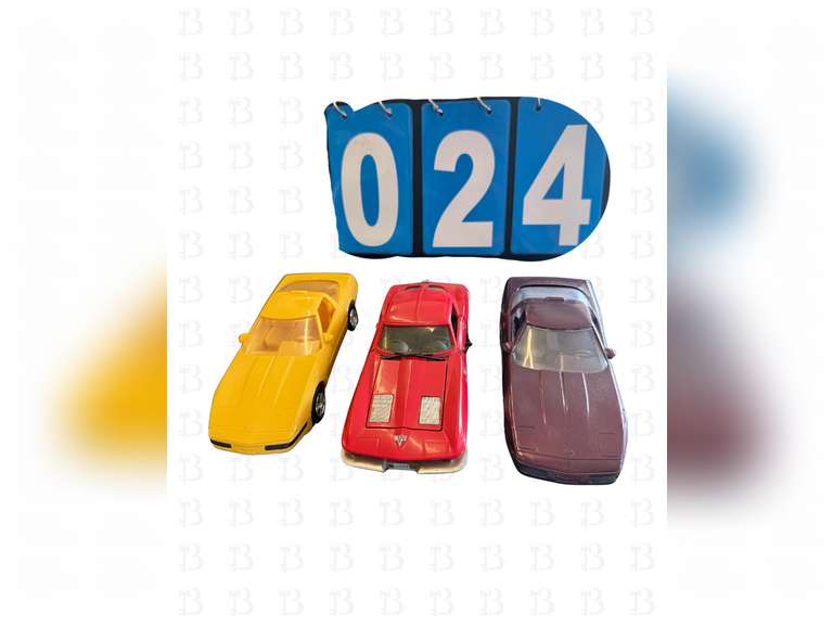 1:25 1992 Corvette Stingray Model Car, 1:24 1963 Chevrolet Corvette Red Stingray Model Car, 1:25 Dar
