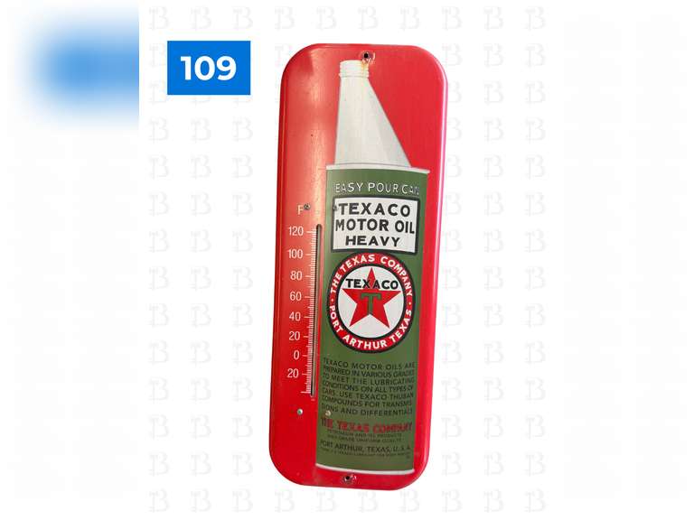 Royal Crown Cola & Texaco Hanging Thermometer