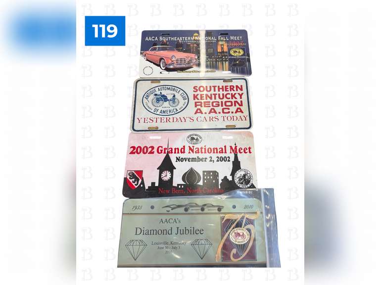 Historic Motor Vehicle Plates