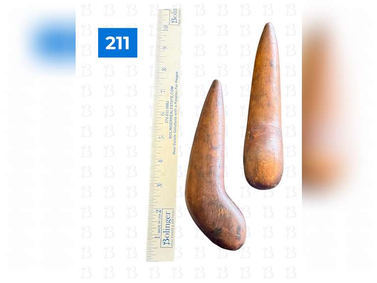 Vintage Tobacco Planting Peg & Wooden Pipe