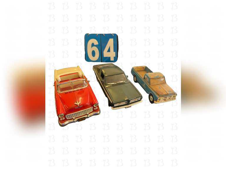 1:18 1969 Plymouth Barracuda, ERTL 1:18 1955 Chevrolet Bel Air, ERTL Toy Pickup Truck