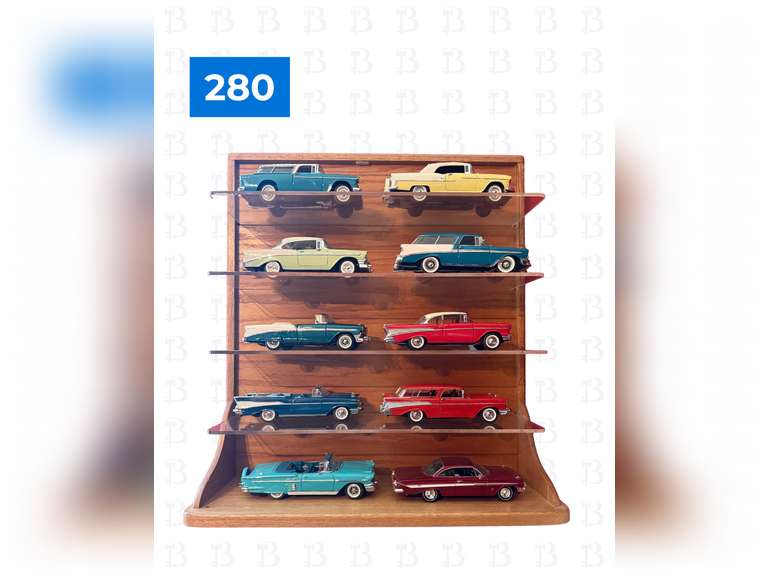 Classic Cars of the Fifties Diecast Model Collection with Wall Hanging Display