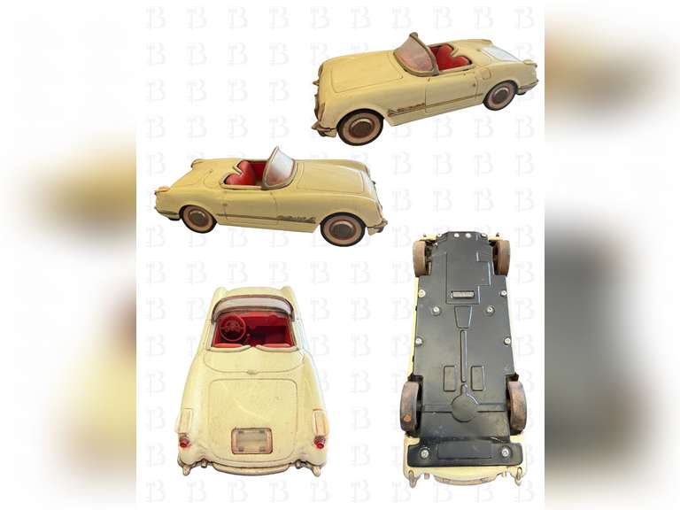 1:18 New Toy MF317 White 1953 Chevrolet Corvette Convertible with Red Interior, 1:18 Red 1957 Chevro