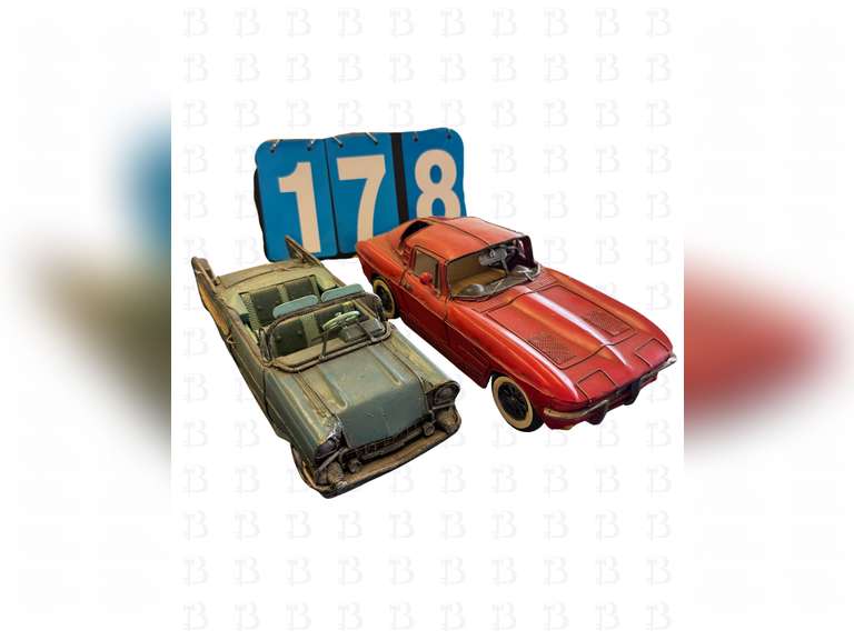 1963 Chevrolet Red Corvette & 1957 Chevrolet Blue Bel Air
