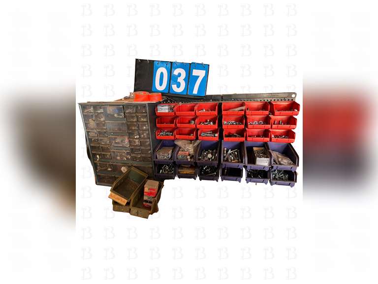 30 bin wall mount parts rack and but/bolt organizer