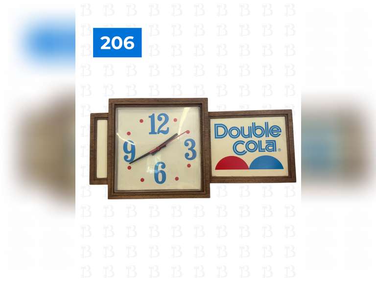 Vintage Double Cola Clock