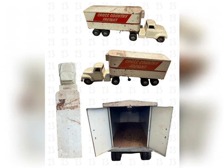 1955 Tonka Cross Country Vintage Freight Truck & Vintage Nylint Pressed Steel GMC "Mr. Goodwrench" 1
