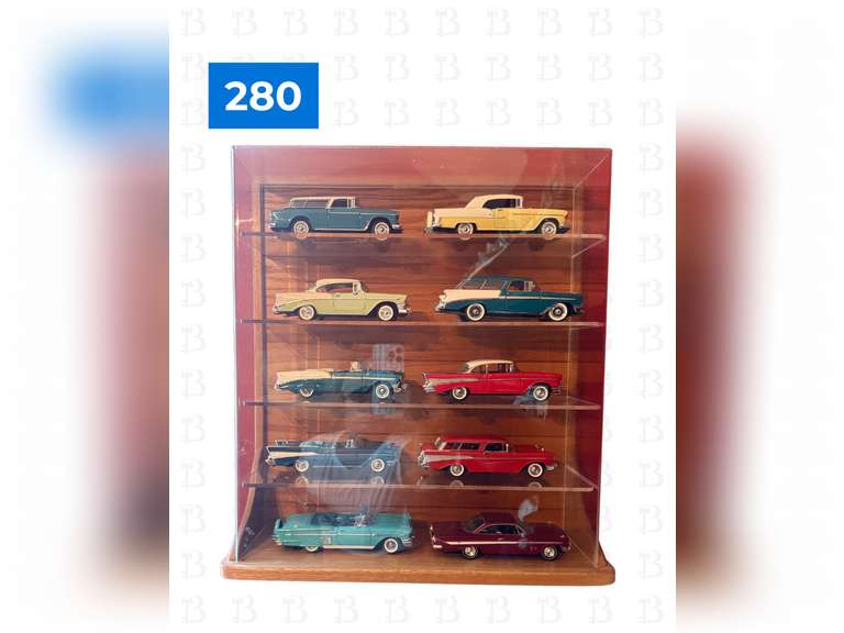 Classic Cars of the Fifties Diecast Model Collection with Wall Hanging Display