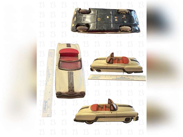 57 Chevy Remote Control Car by New Bright, Metal Chevy, 1988 Chevy Pickup, White metal chevy