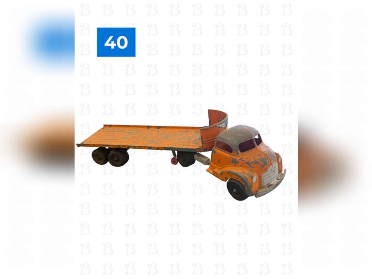 Vintage Hubley Diecast Metal 500 Series Flatbed Trailer