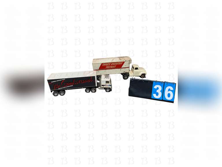 1955 Tonka Cross Country Vintage Freight Truck & Vintage Nylint Pressed Steel GMC "Mr. Goodwrench" 1
