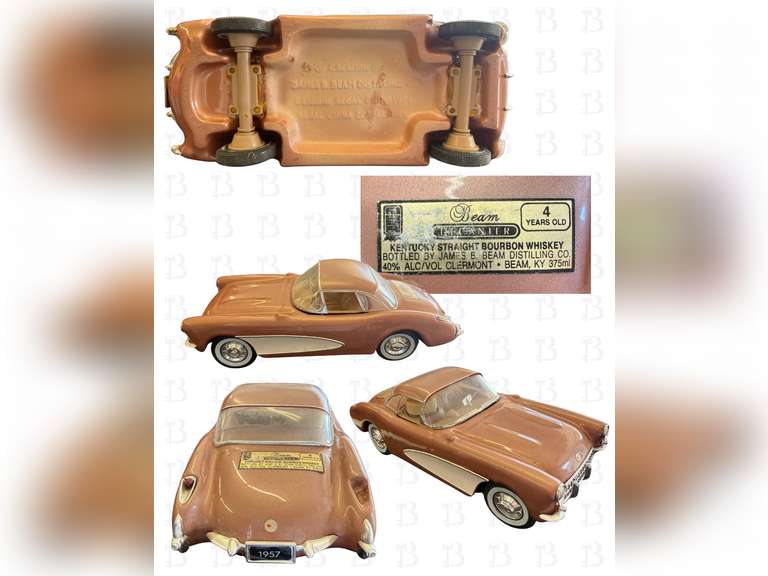 Jim Beam 1957 Chrevolet Corvette Decanter, 1:18 Red 1957 Chrevrolet 150