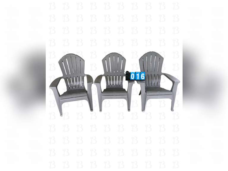 Three outdoor lounge chairs
