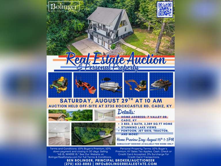 REAL ESTATE & PERSONAL PROPERTY AUCTION IN CADIZ