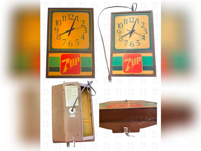 Pepsi Thermometer & 7 Up Light Up Clock